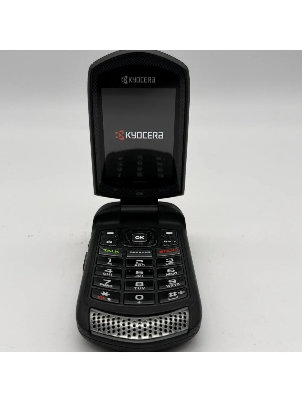 Kyocera DuraXT E4281 Sprint Rugged Flip Phone Black 3G Tested Working